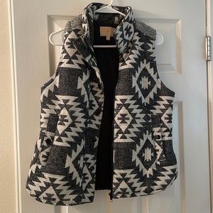 Aztec Printed Puffer Vest